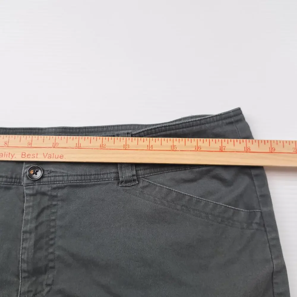 Crazy Shirts Shorts Womens 14 Gray Chino Twill Stretch 9